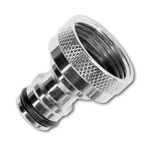 Tap Connector Snap On Male - 1/2in BSPF Brass Nickle Plated for Garden Hose Pipe