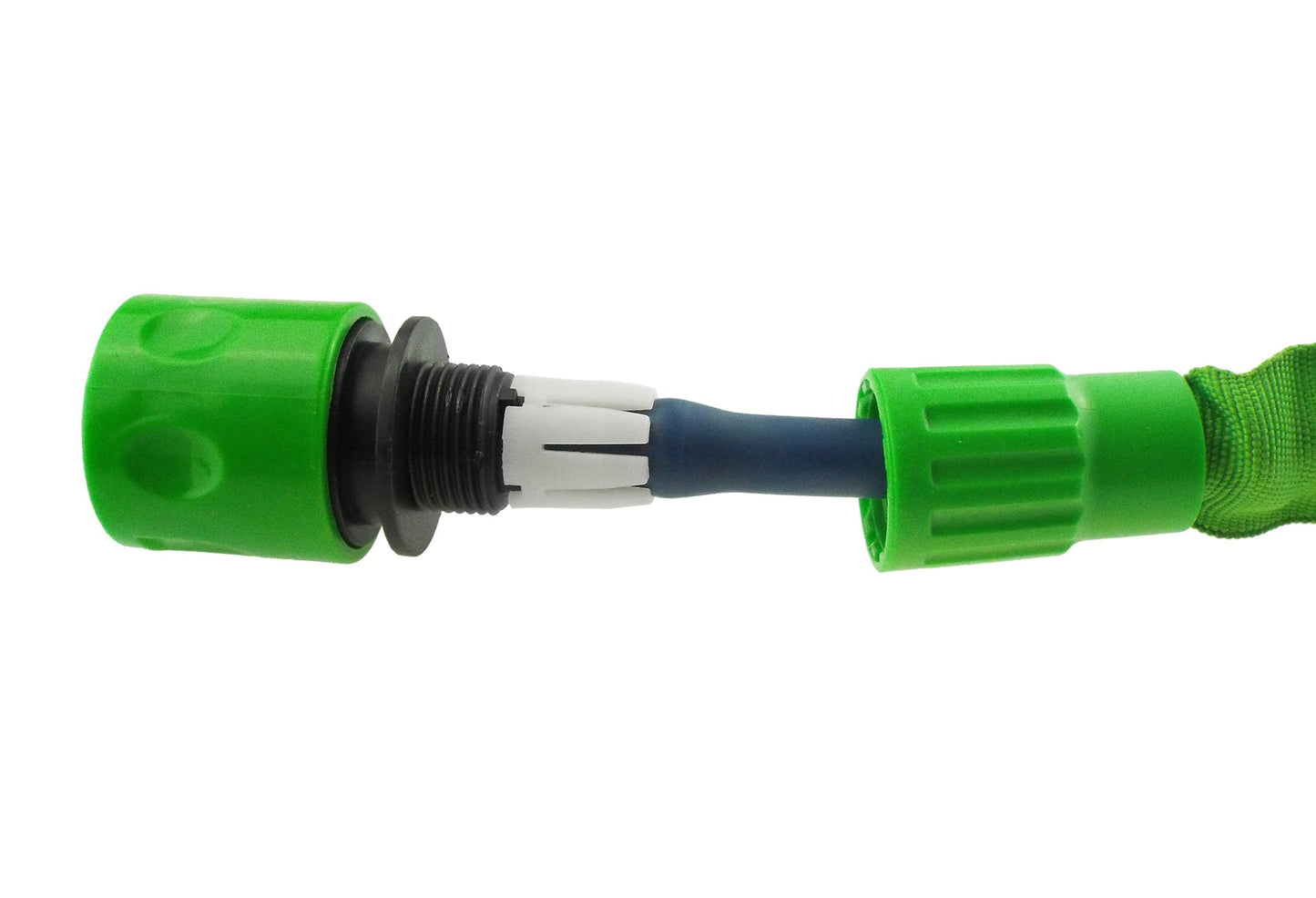 Expanding Hose Connector Green Pipe and Water Fitting Garden Water Connector