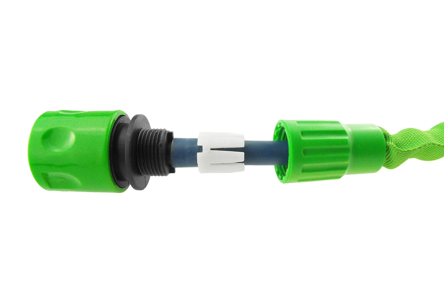 Expanding Hose Connector Green Pipe and Water Fitting Garden Water Connector