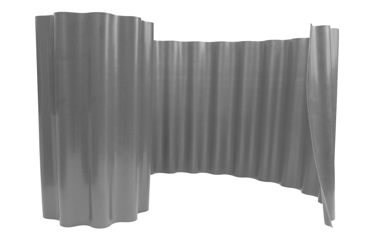 Wavy Plastic Garden Lawn Edging, H=15CM, L=9M, Light Gray for DIY Tool Accessory