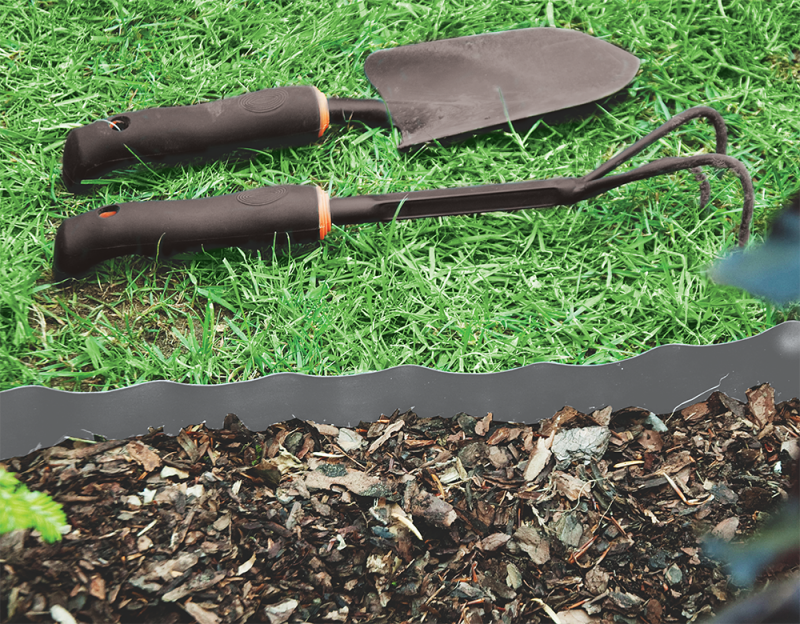 Wavy Plastic Garden Lawn Edging, H=20CM, L=9M, Gray for Home and Garden Use