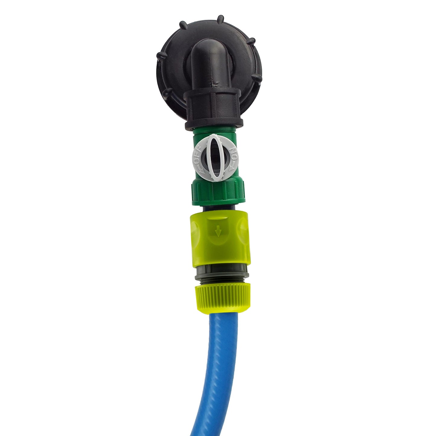 IBC 2 S60X6 Cap with Elbow Fitting, Quick Connector, Valve and Hose Connector