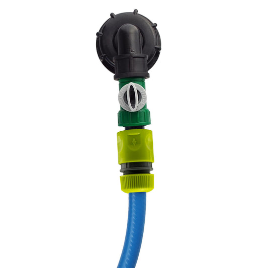 IBC 2 S60X6 Cap with Elbow Fitting, Quick Connector, Valve and Hose Connector