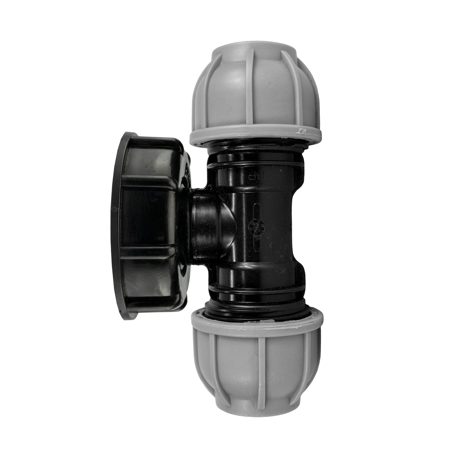 IBC 2 S60X6 Cap with 32mm MDPE Tee Drip Irrigation Fitting Garden Irrigation Kit