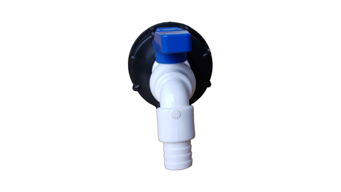 IBC 2 S60X6 Cap with White Blue Plastic Tap BSP Thread Fitting Hose Pipe Fitting