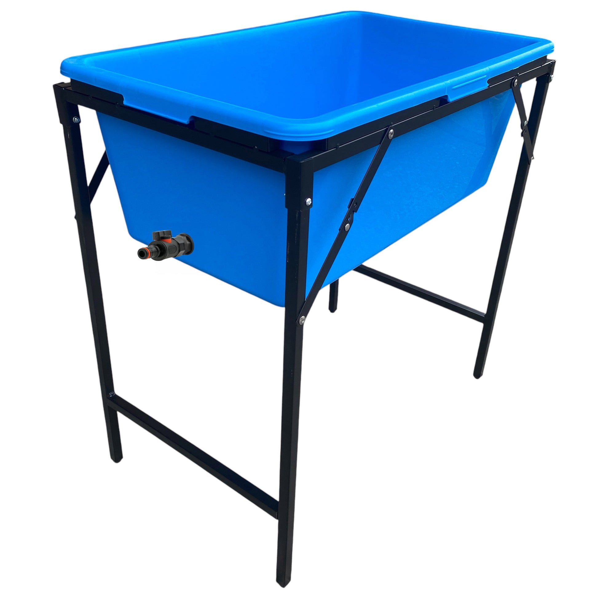 AP Supplies Blue Dog Bath with Drain Valve (Black) and Stand