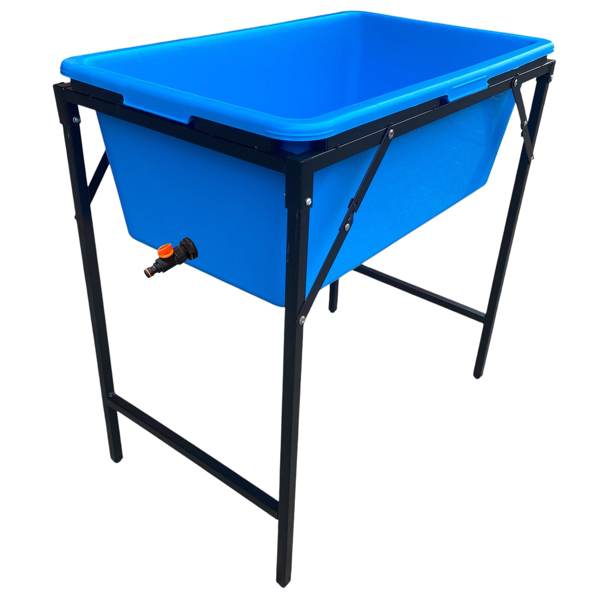 AP Supplies Blue Dog Bath with Drain Valve (Black) and Stand