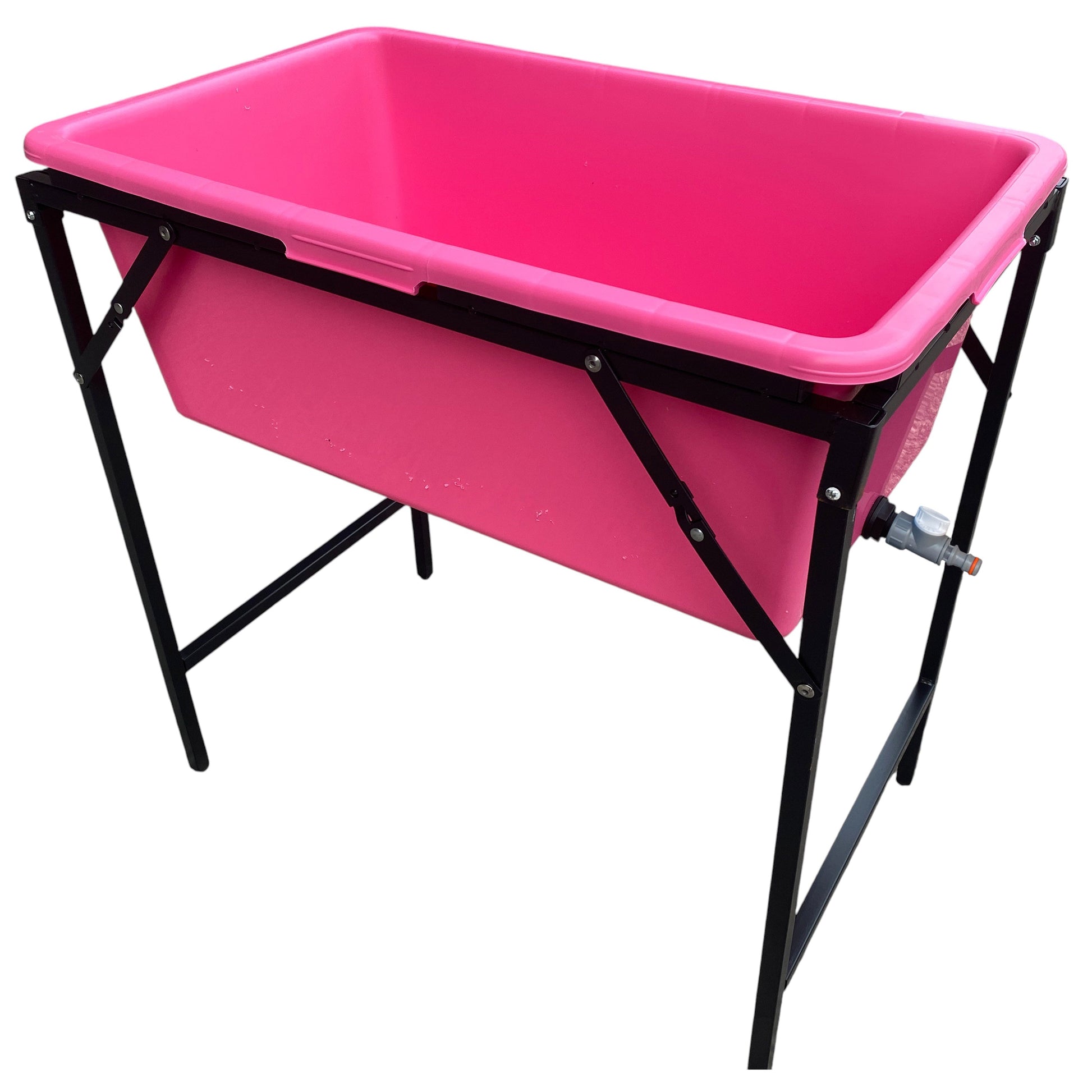 AP Supplies Pink Dog Bath with Drain Valve (WL) and Stand