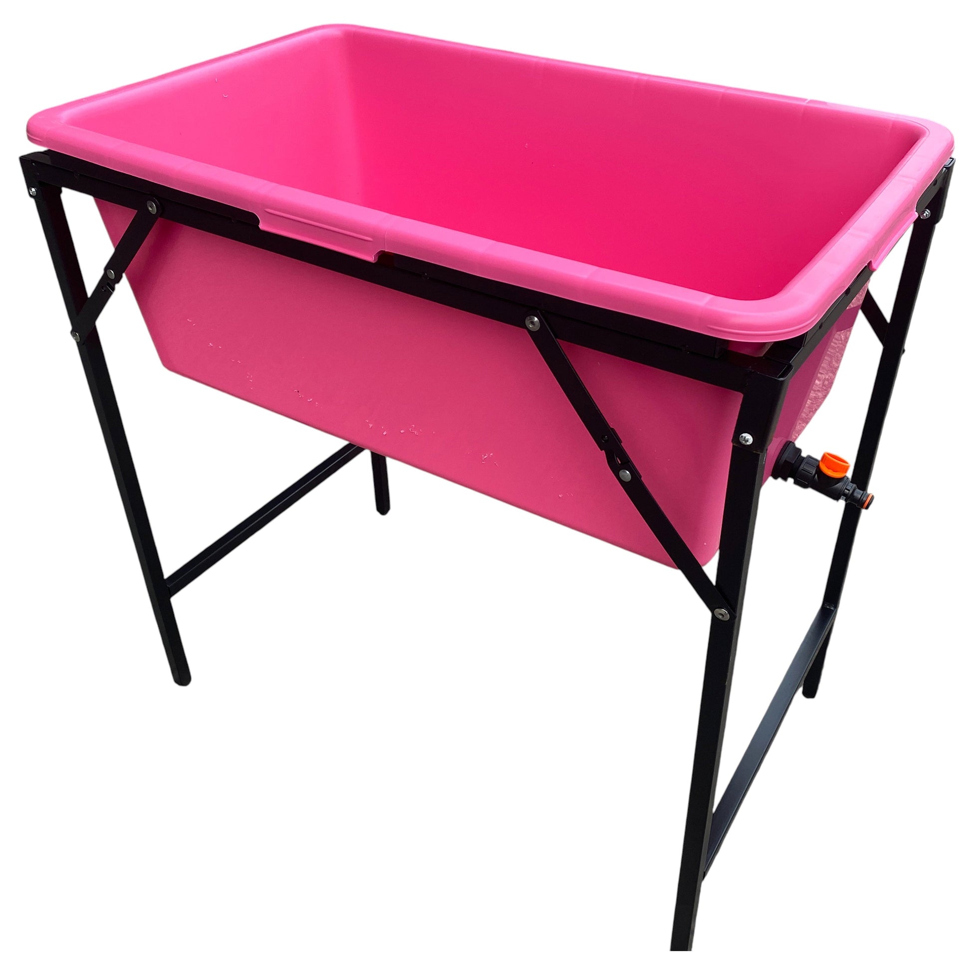 AP Supplies Pink Dog Bath with Drain Valve (Black) and Stand