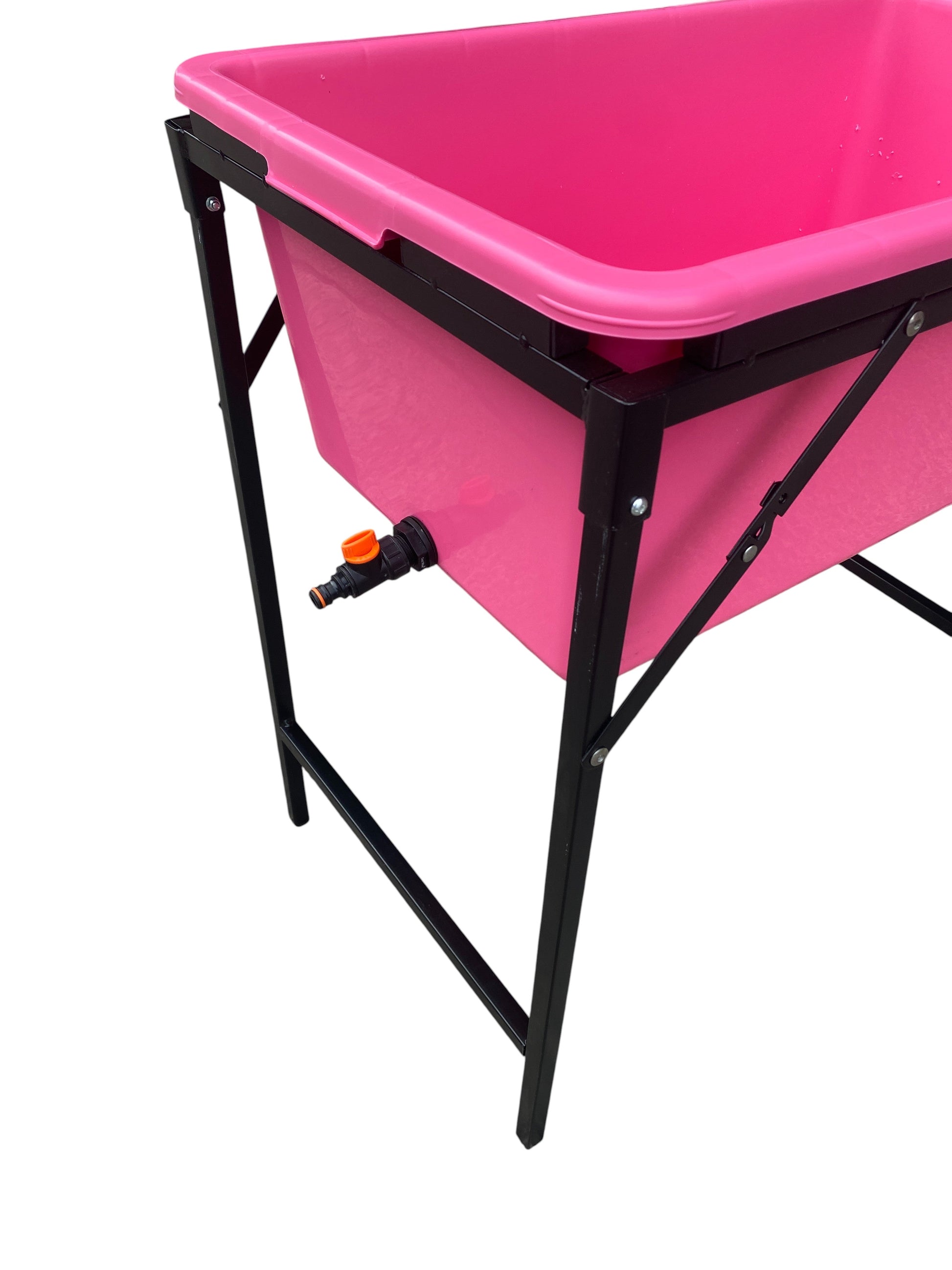 AP Supplies Pink Dog Bath with Drain Valve (Black) and Stand
