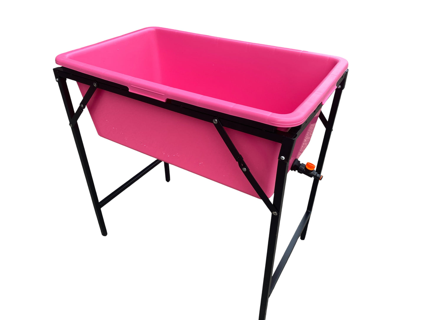 AP Supplies Pink Dog Bath with Drain Valve (Black) and Stand