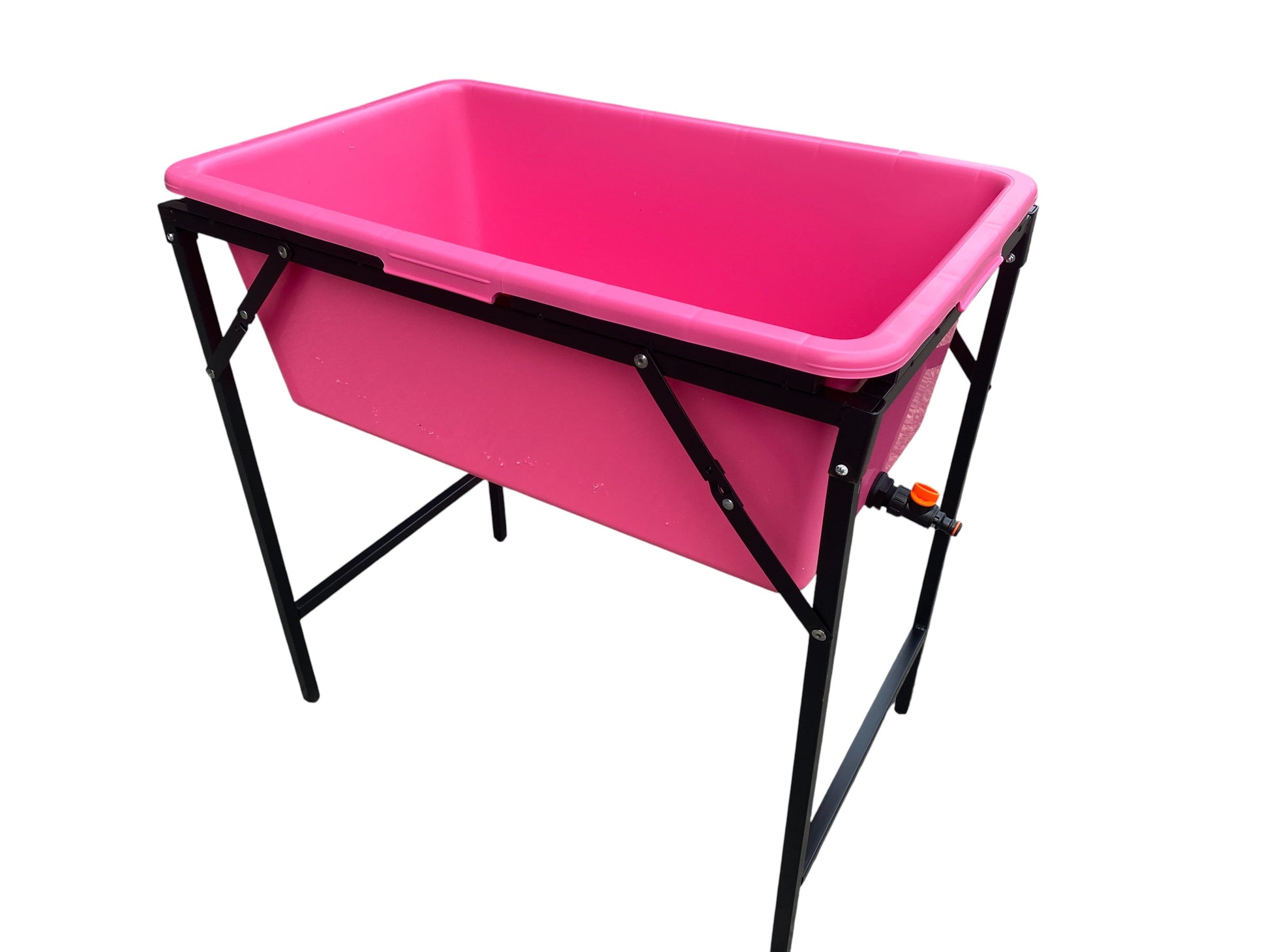 AP Supplies Pink Dog Bath with Drain Valve (Black) and Stand