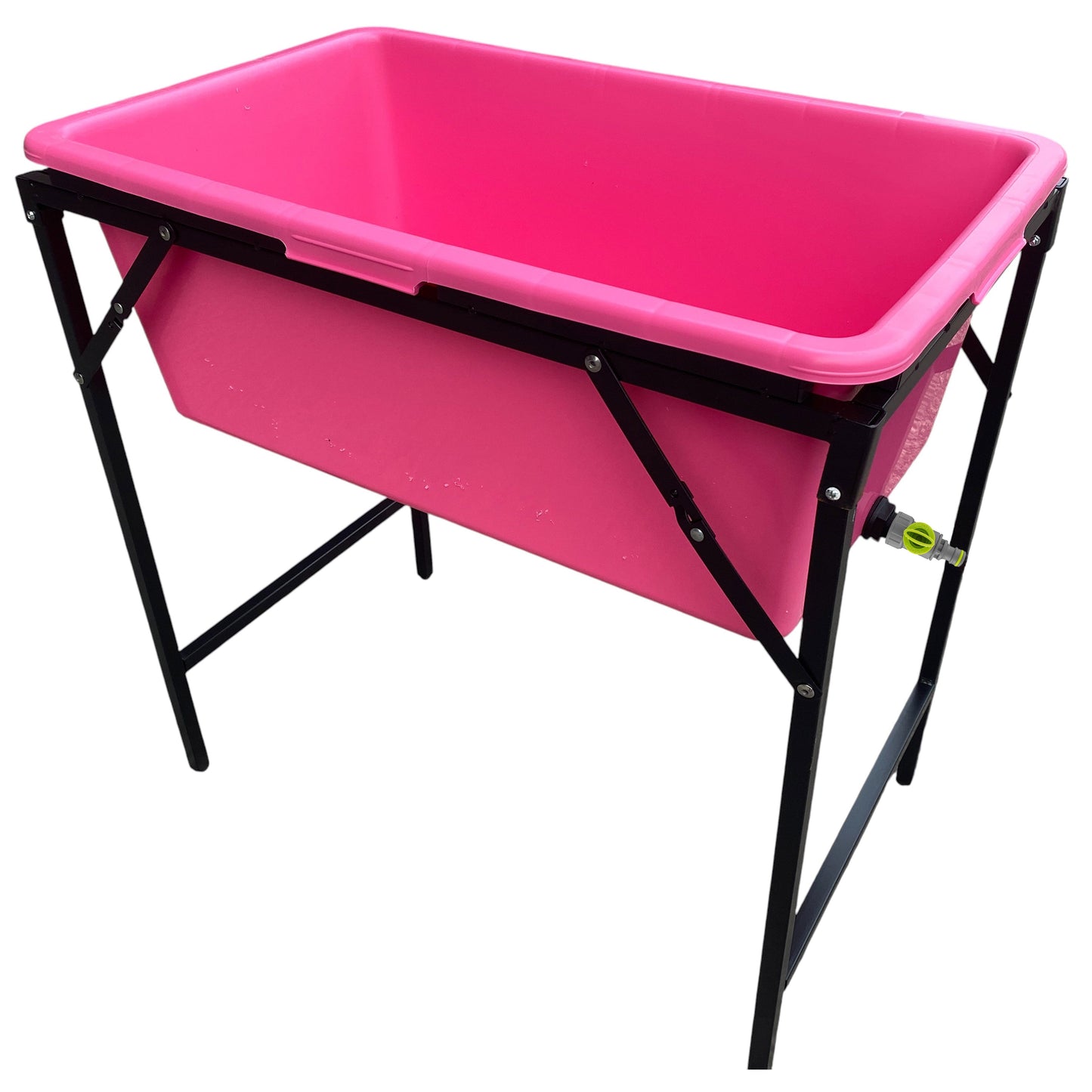 AP Supplies Pink Dog Bath with Drain Valve (Lime) and Stand