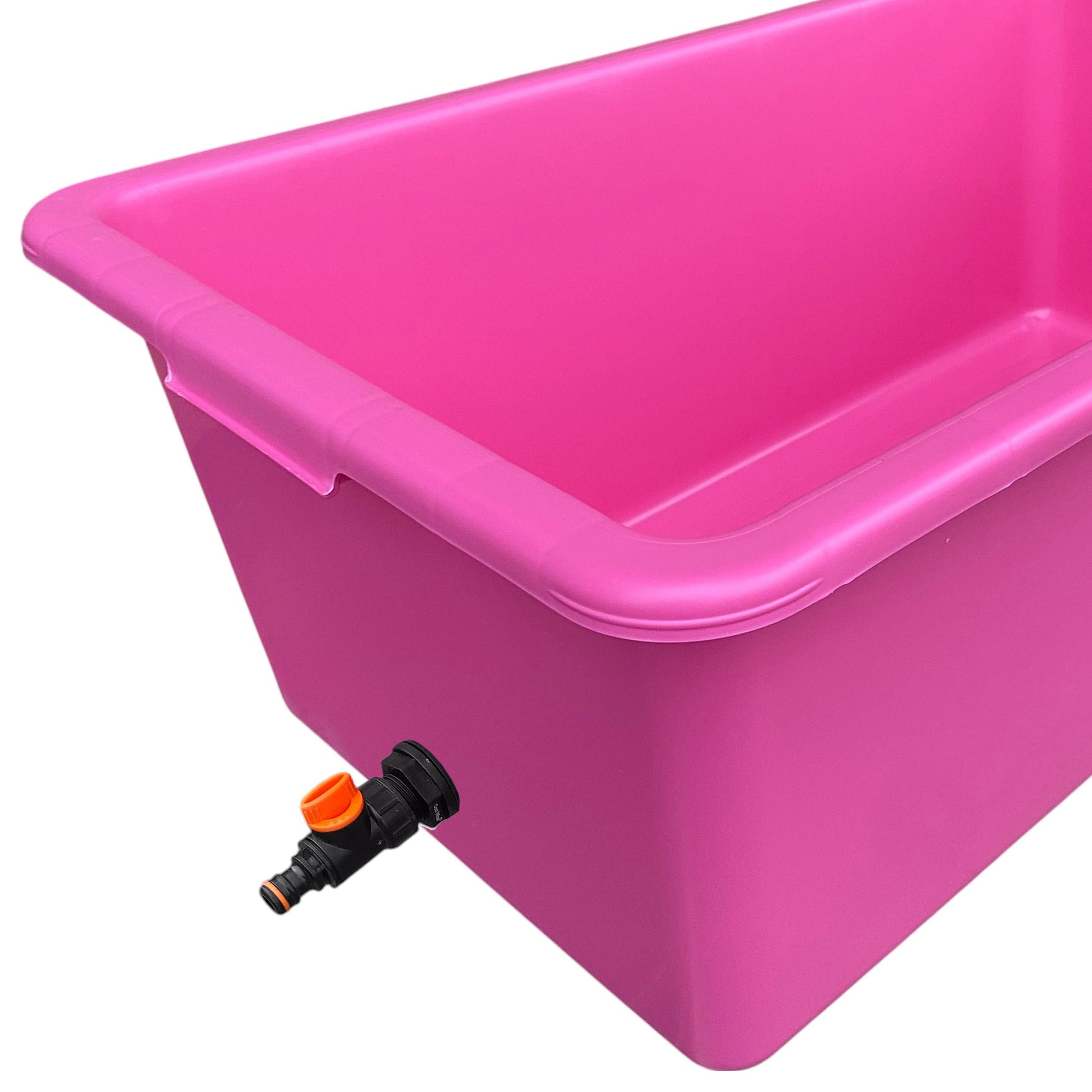 AP Supplies Pink Dog Bath with Drain Valve (Black)