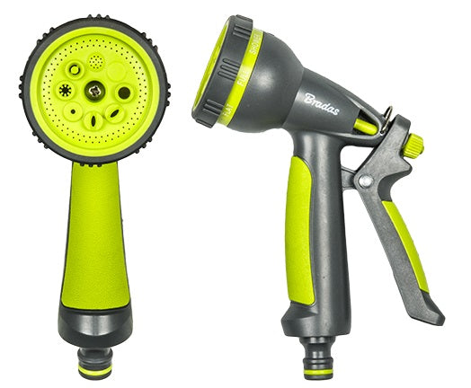 Hose Gun Water Sprayer Multi Adjustable, Lime Garden Hose Pipe Hose Pipe Fitting
