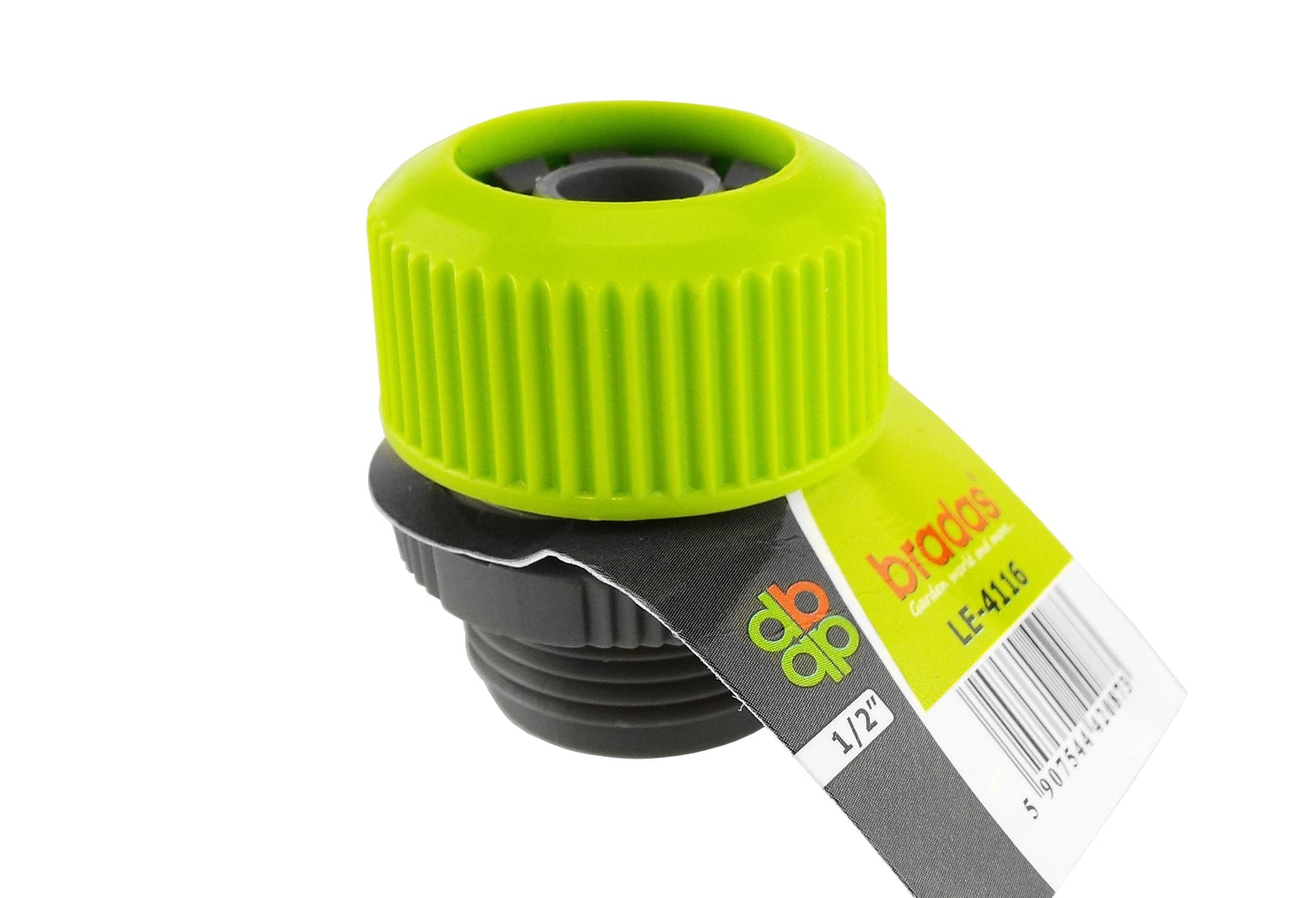 Hose Mender Lime 1/2in with 3/4in BSPM Thread Garden Hose Pipe Hose Pipe Fitting