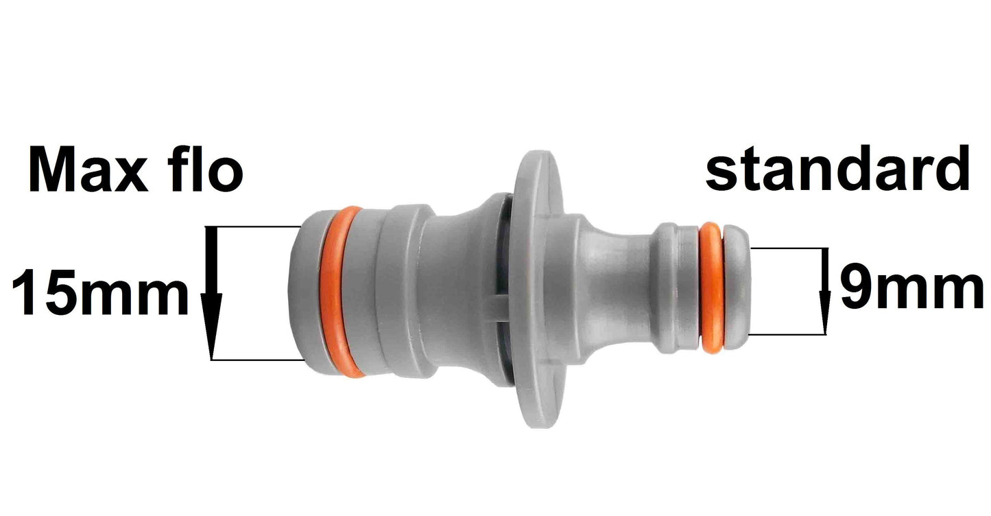 Female Tap Connector 1in-3/4in BSPF Max Flo WL Hose Pipe Fitting Water Connector