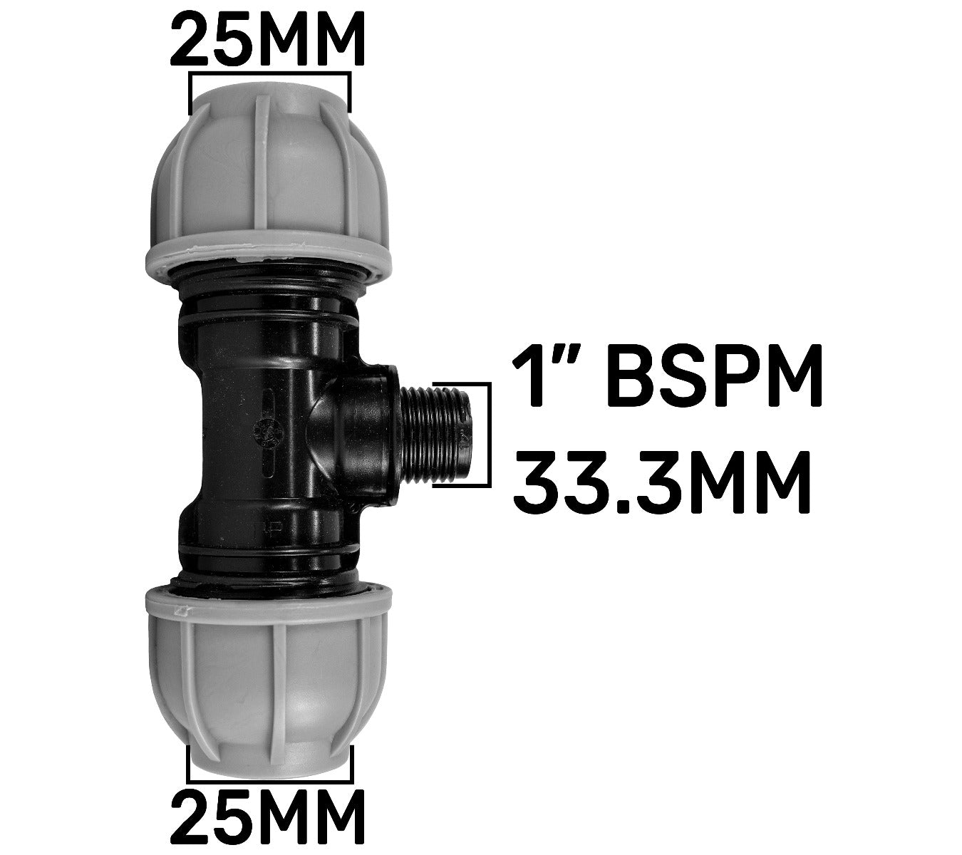 AP Supplies IBC Extender with 2” S60X6 Cap and 25mm MDPE Tee