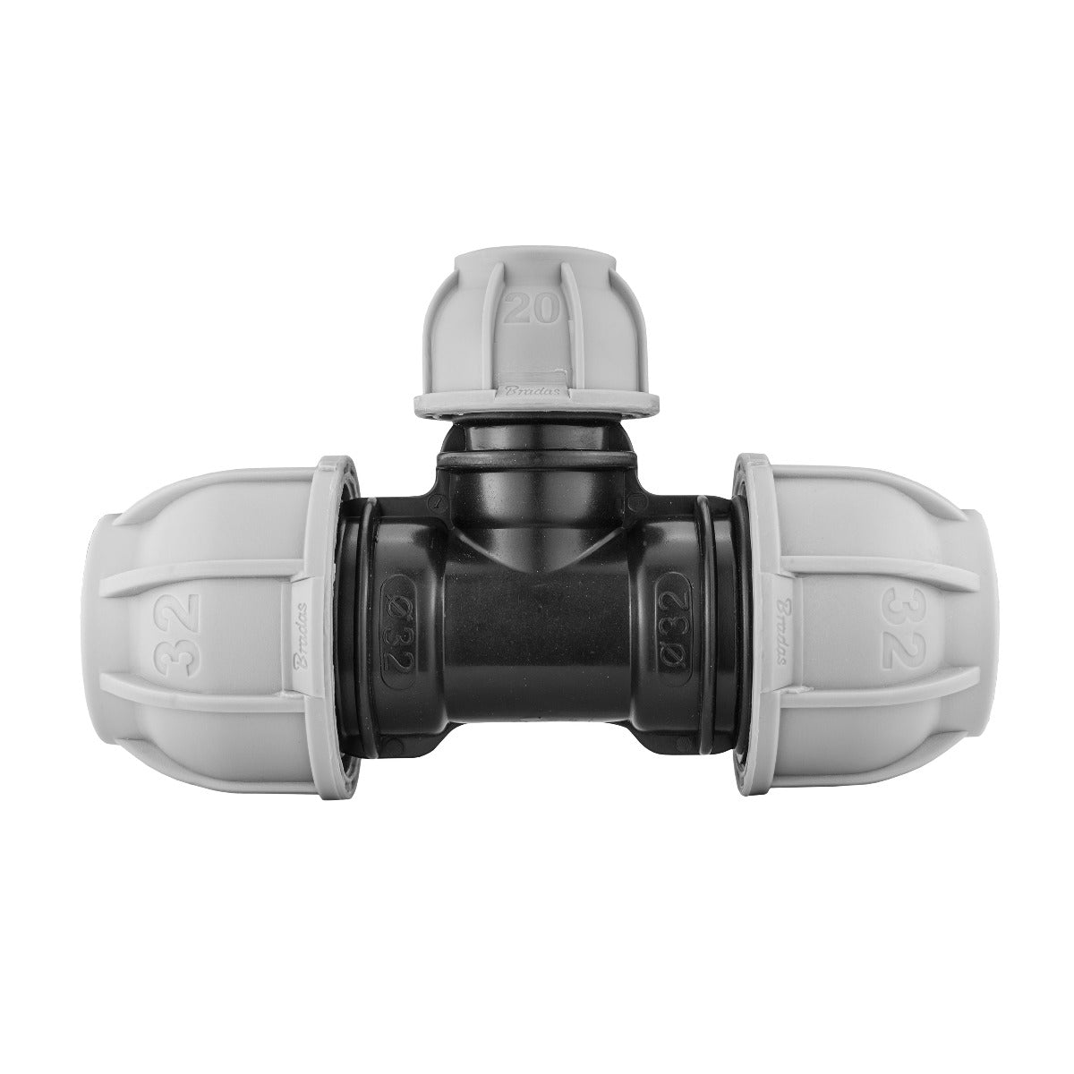 MDPE Tee Reducing 32mm - 20mm - 32mm MDPE Pipe Connector Drip Irrigation Fitting