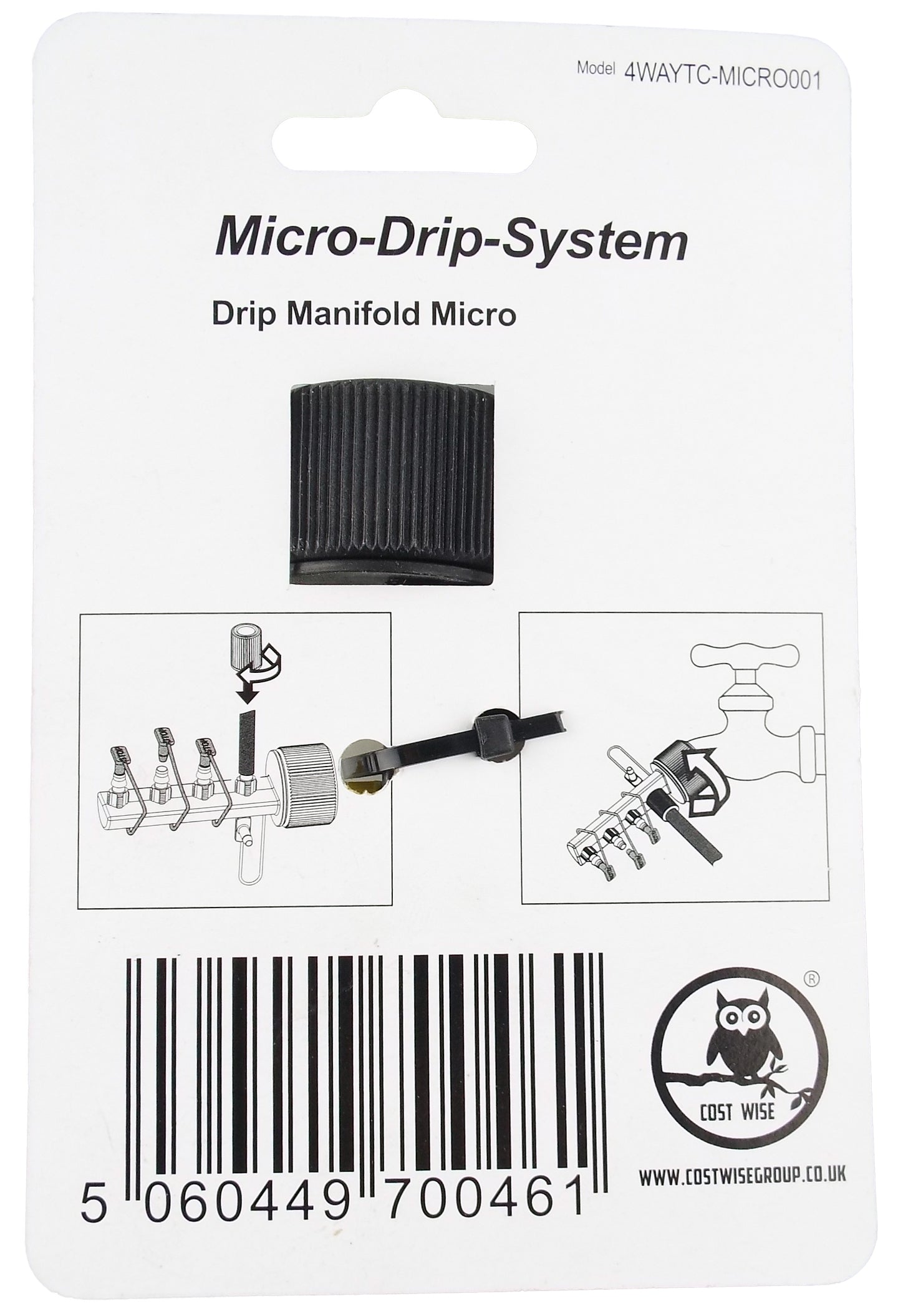 4-Way Manifold with Valves for Micro Irrigation Tube for Drip Irrigation Fitting