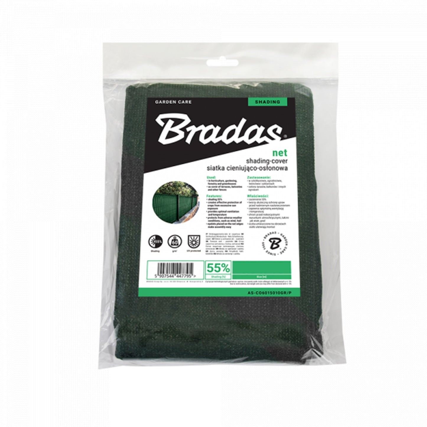Garden Shade Net 55% 60g Green 1.2m x 10m Reinforced Eyelets Garden Ground Cover