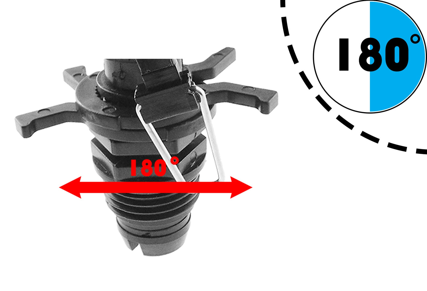 Pulsating Sprinkler on Spike - Adjustable Eco Line for Outdoor Hose Accessory
