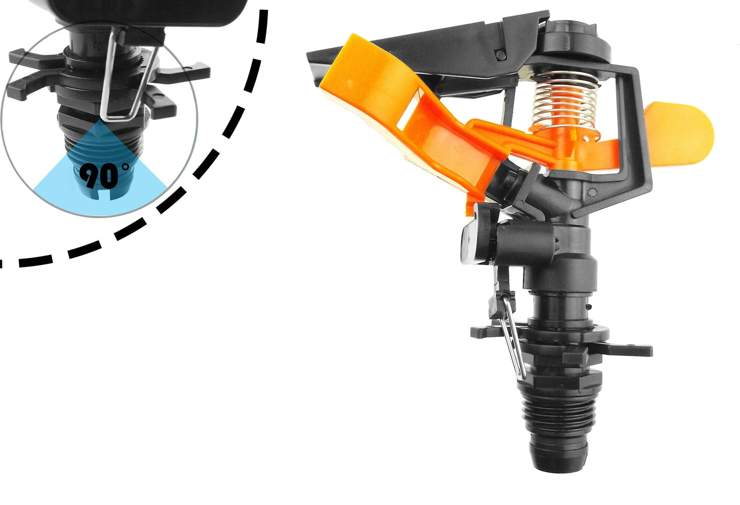Pulsating Sprinkler on Spike - Adjustable Eco Line for Outdoor Hose Accessory