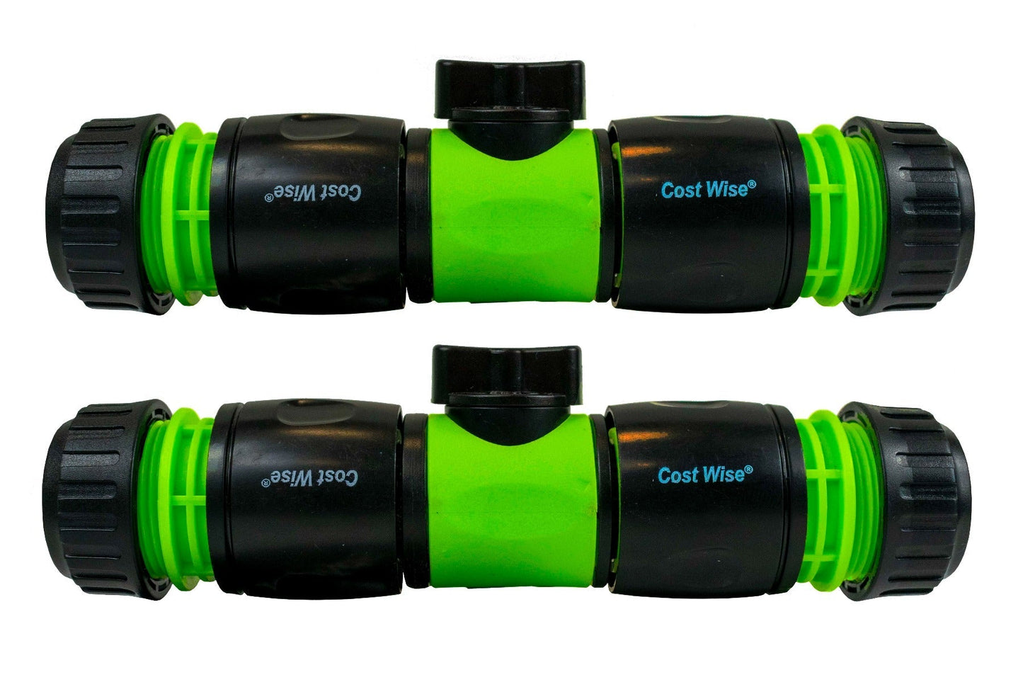 Cost Wise Snap On Male-Male In Line Valve Kit Black Green for Water Flow Control
