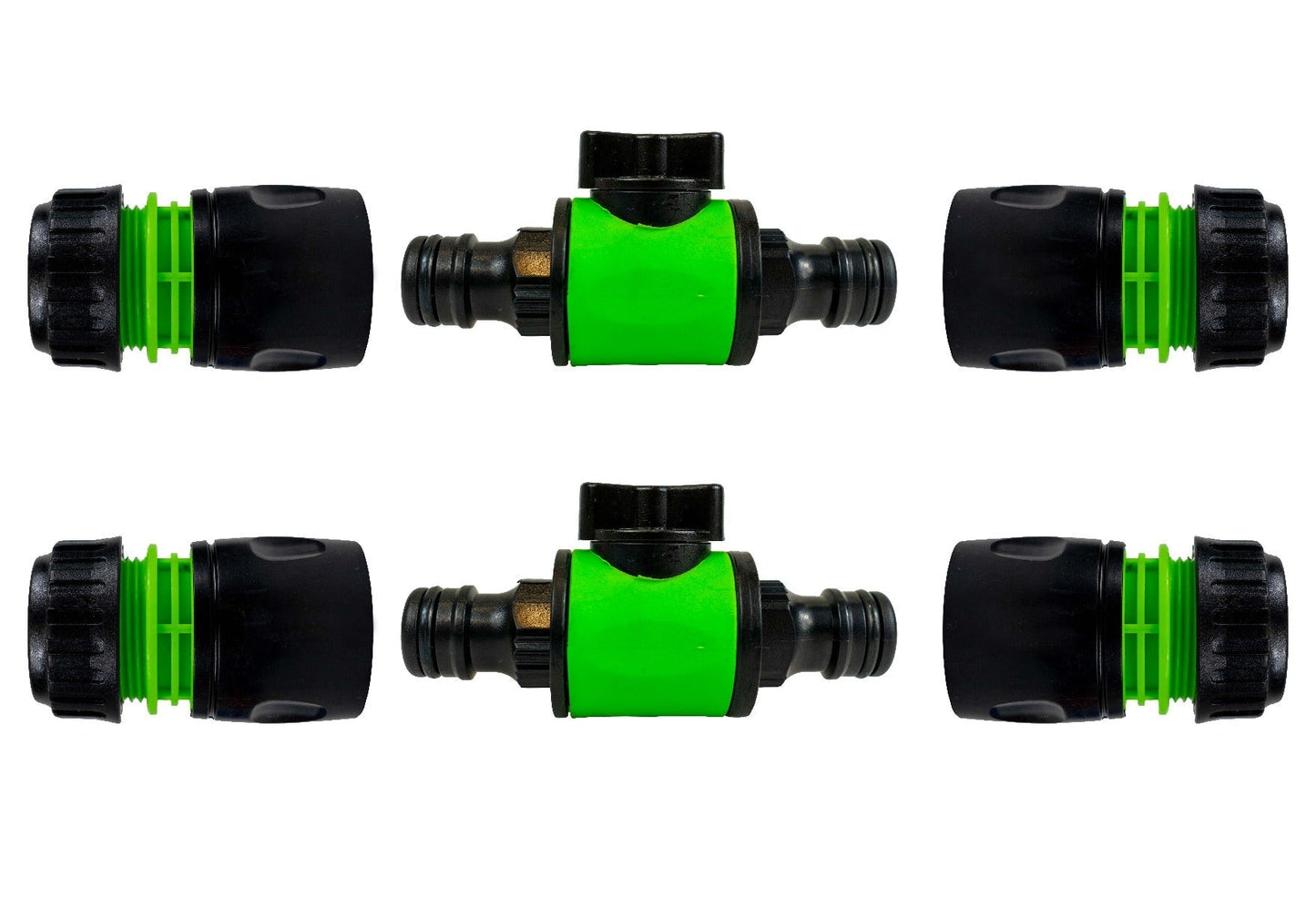 Cost Wise Snap On Male-Male In Line Valve Kit Black Green for Water Flow Control
