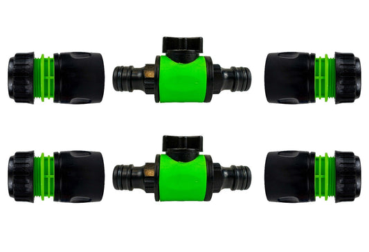 Cost Wise Snap On Male-Male In Line Valve Kit Black Green for Water Flow Control