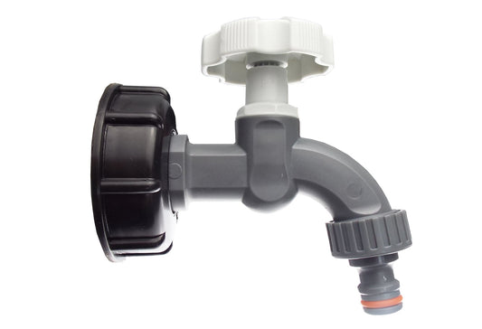 IBC 2 S60X6 Cap with 1/2 BSP Plastic Bib Tap Tap Adapter Drip Irrigation Fitting
