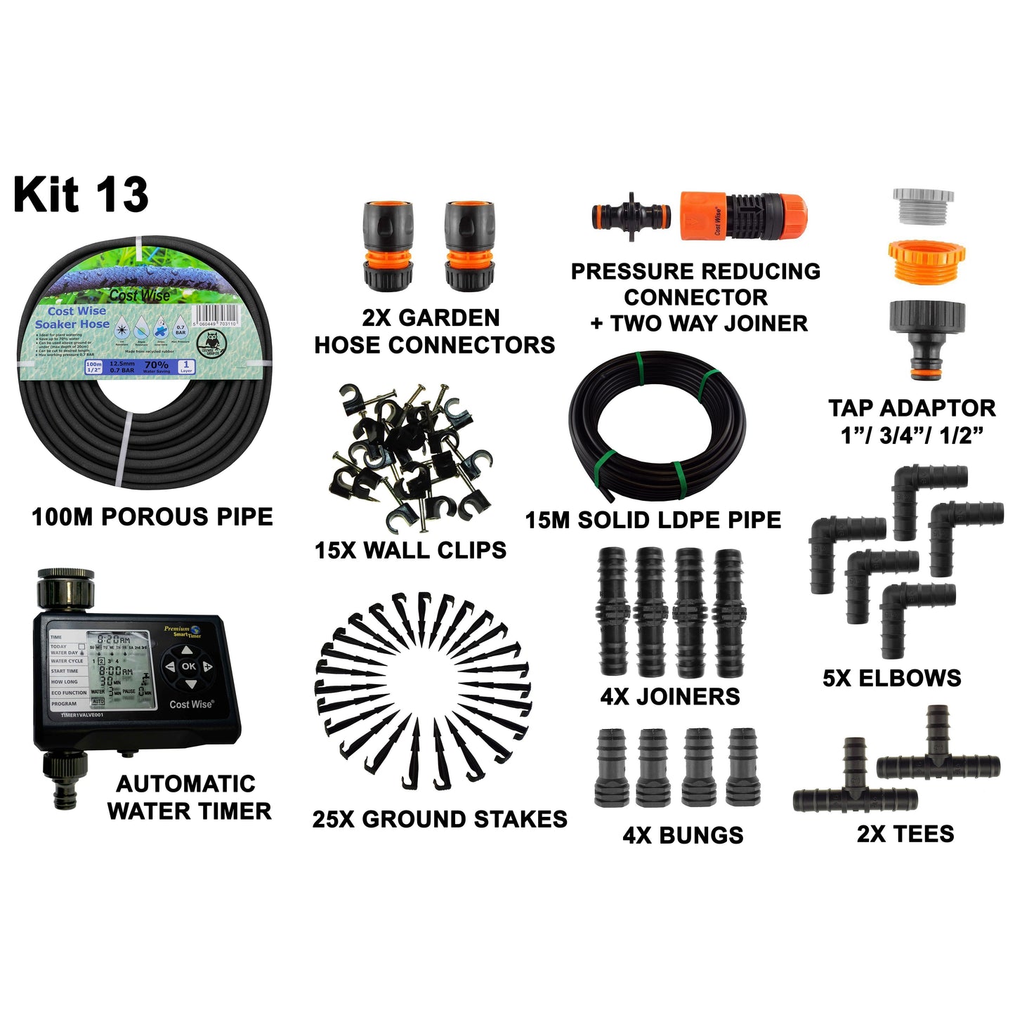 AP Supplies Porous Pipe Kit, POROUS-KIT13