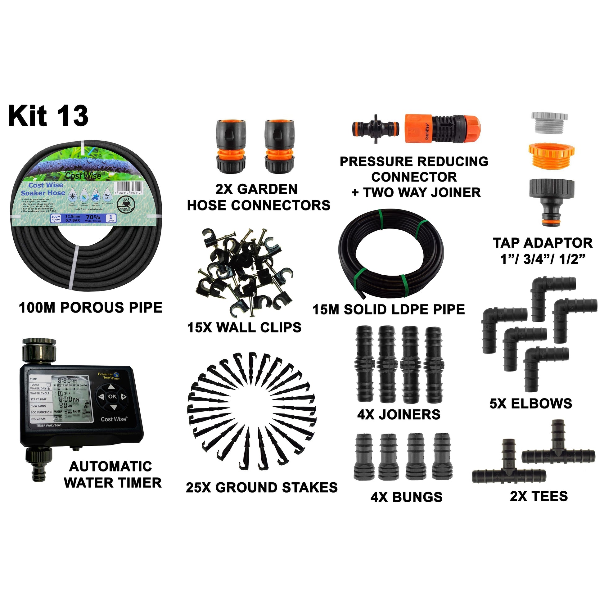 AP Supplies Porous Pipe Kit, POROUS-KIT13