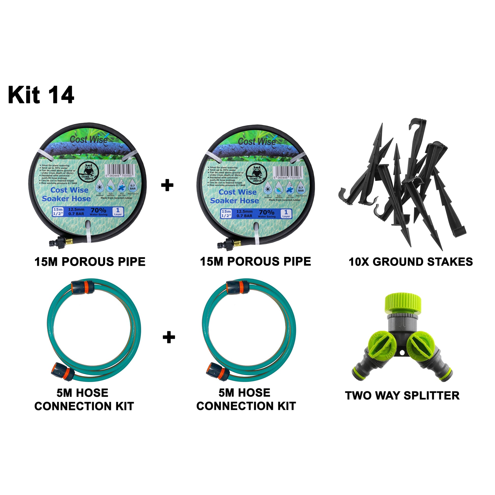 AP Supplies Porous Pipe Kit, POROUS-KIT14
