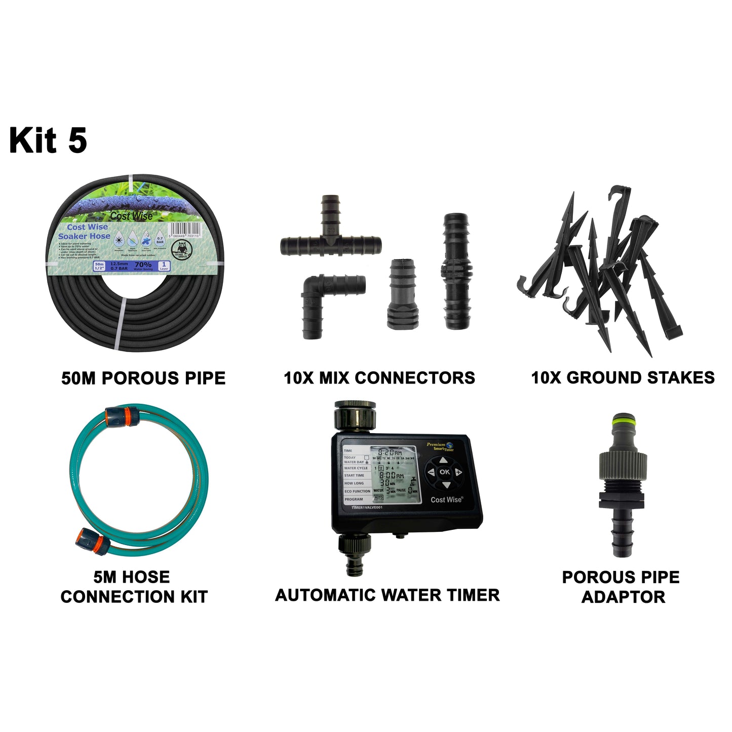 AP Supplies Porous Pipe Kit, POROUS-KIT5