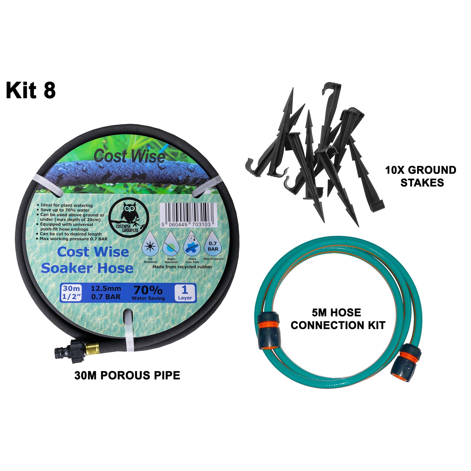 AP Supplies Porous Pipe Kit, POROUS-KIT8