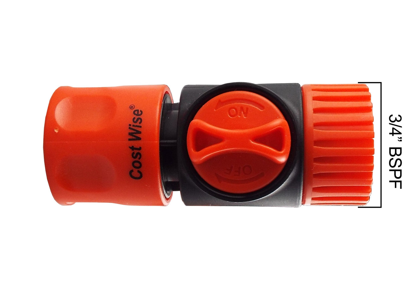 Cost Wise Female Connector with Valve And 3/4in BSPF Inlet for Hose Pipe Fitting