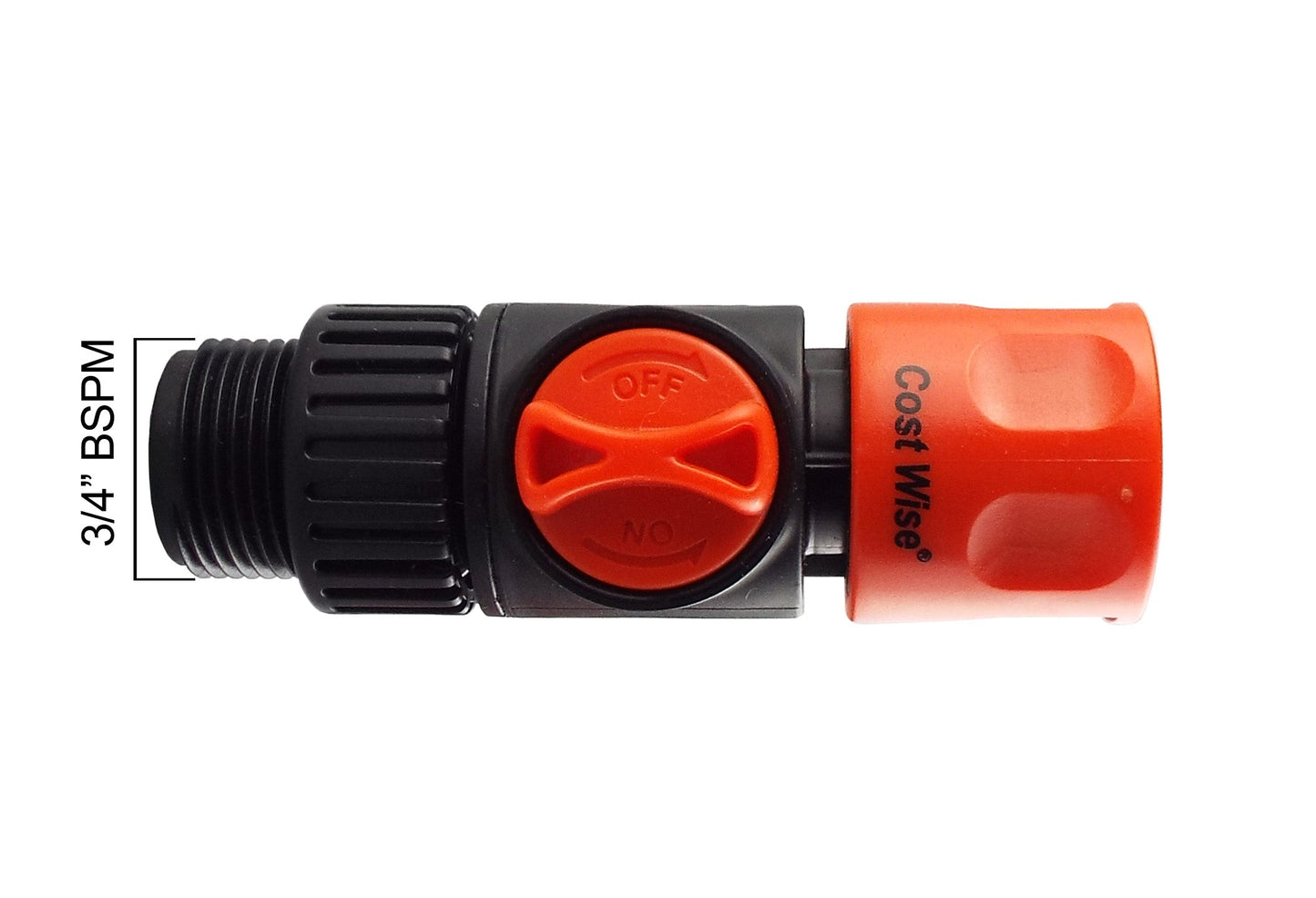 Cost Wise Female Connector with Valve and 3/4in BSPM Inlet for Hose Pipe Fitting