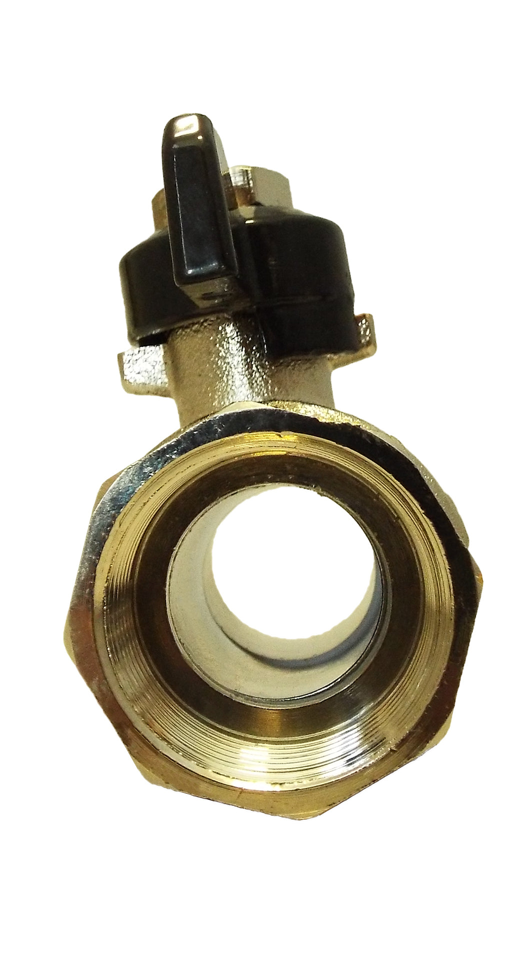 Brass Nickel-Plated Butterfly Valve 1in BSPM-F Hose Pipe Fitting Water Connector
