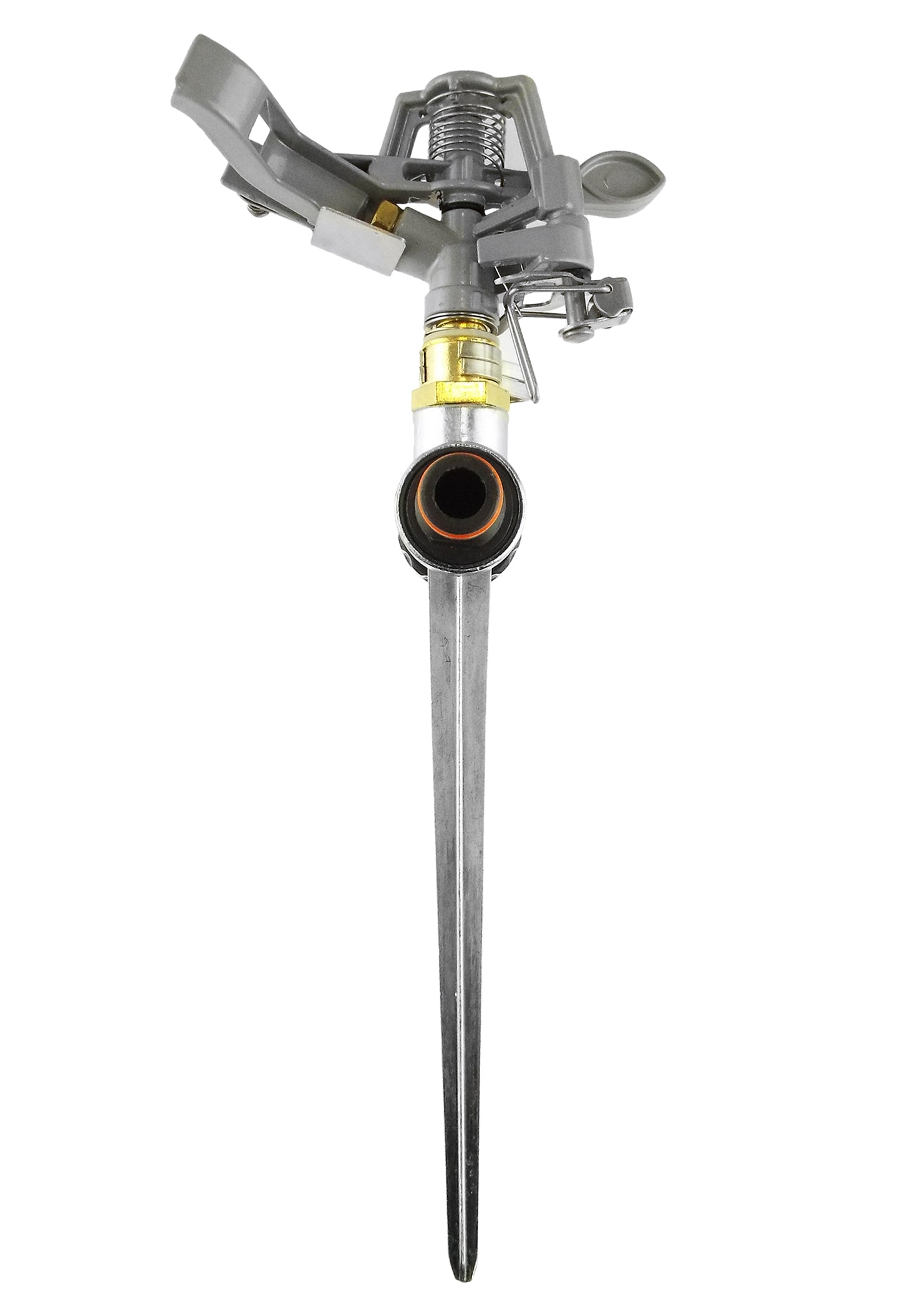 Pulsating Lawn Sprinkler - Metal with Metal Spike for Outdoor Hose Accessory