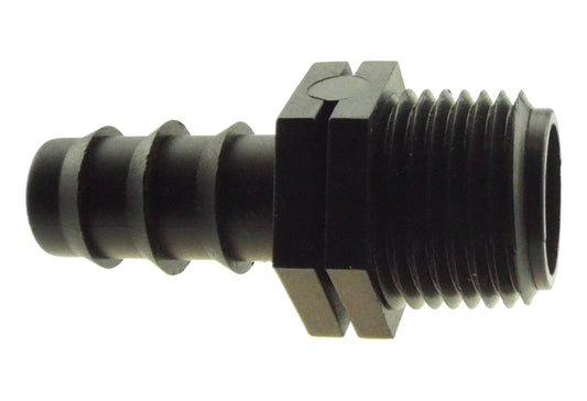 Joiner for 1/2in Irrigation Pipe with 3/4in BSPM Thread for Outdoor Watering Kit