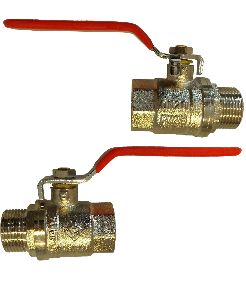 Brass Nickel-Plated Lever Valve 1in BSPM-F BSP Thread Fitting Water Flow Control
