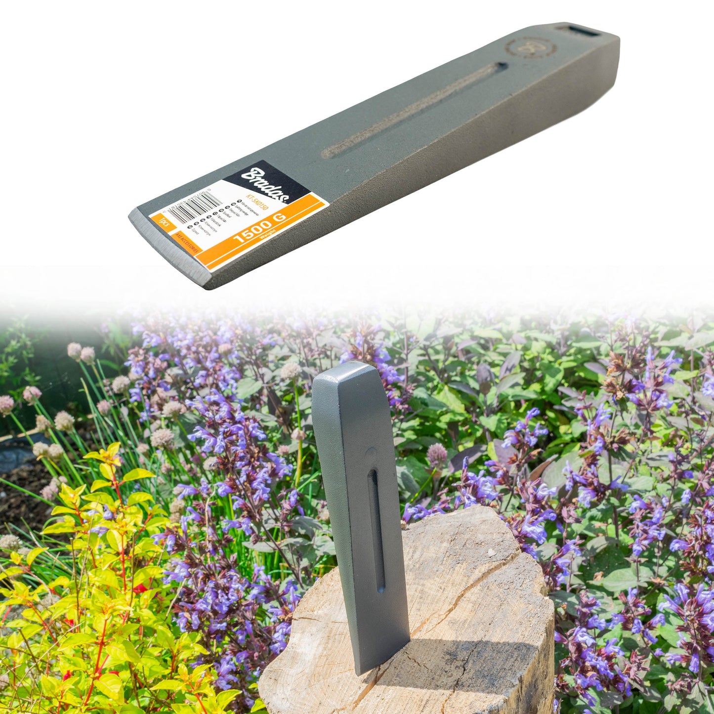 1.5kg Heavy Duty Log Splitter Wedge Garden Irrigation Kit DIY Workshop Accessory