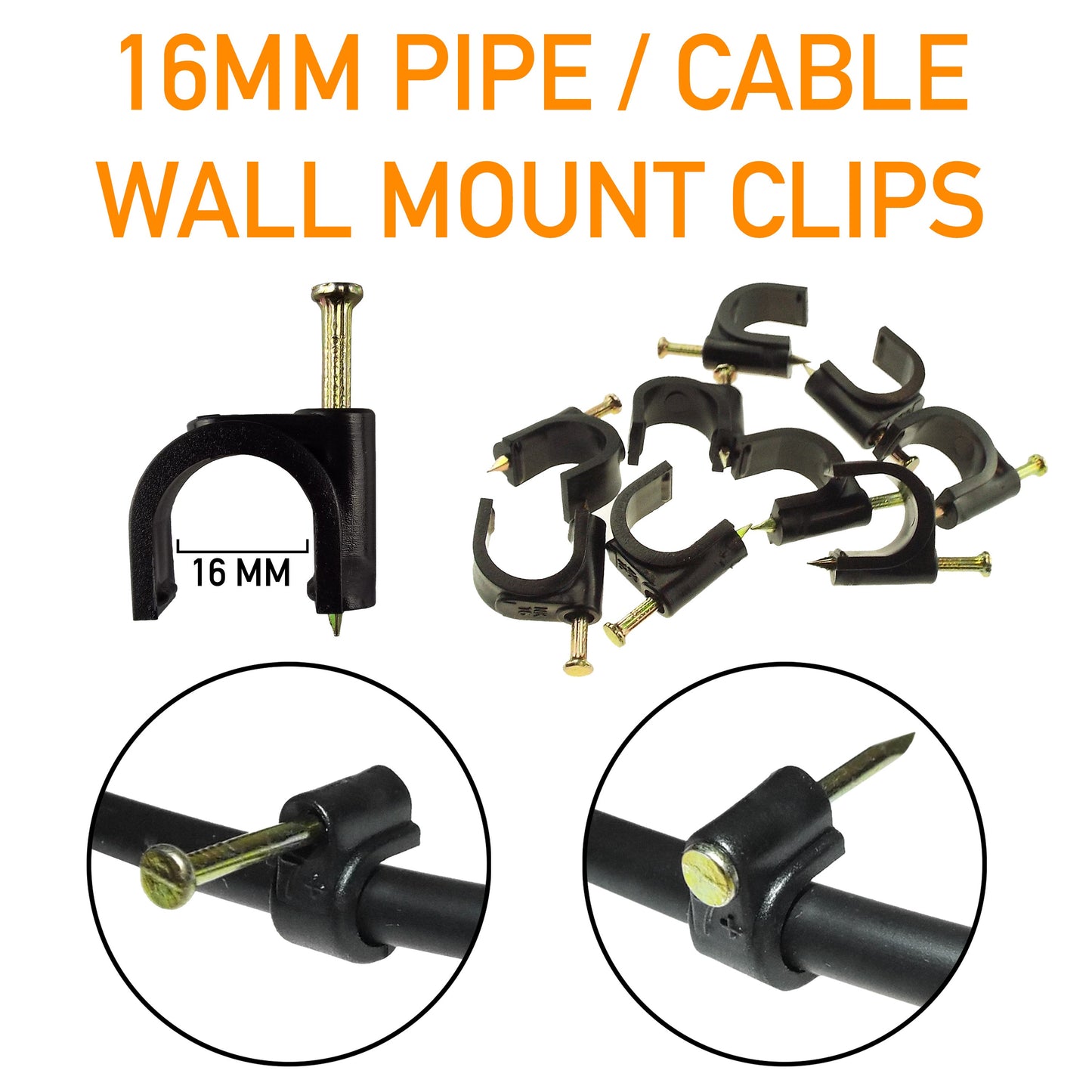 Clips for 16mm Irrigation Pipe Drip Irrigation Fitting Micro Watering System