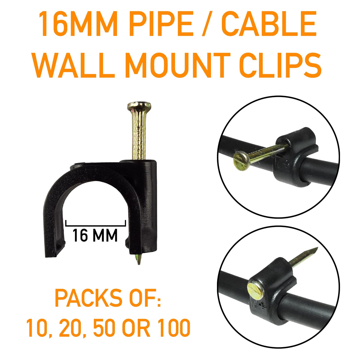 Clips for 16mm Irrigation Pipe Drip Irrigation Fitting Micro Watering System