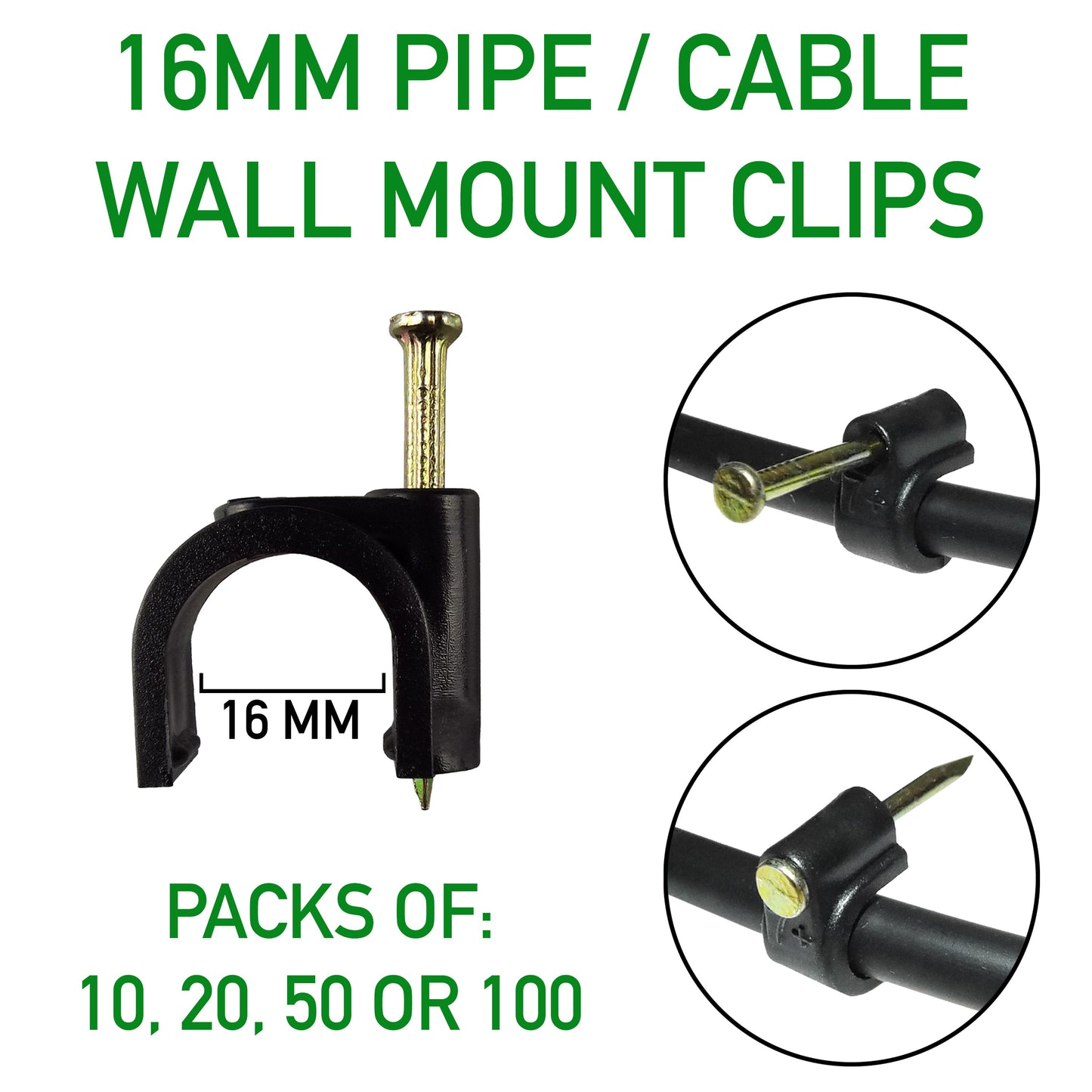 Clips for 16mm Irrigation Pipe Drip Irrigation Fitting Micro Watering System