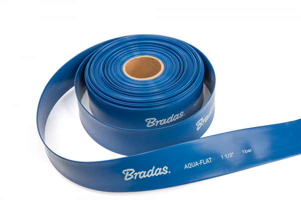 LayFlat 1" / 25mm x 50metres Water Discharge Aqua Hose Pipe Pump Irrigation with Free Secure Hose Clip