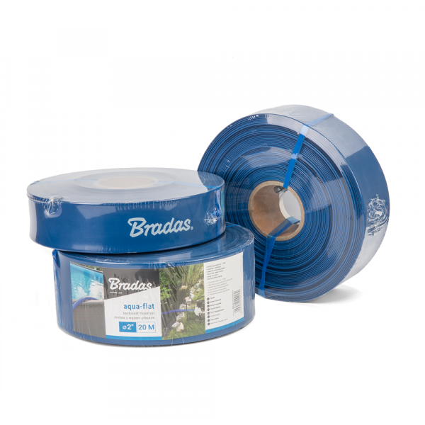 LayFlat 1" / 25mm x 30metres Water Discharge Aqua Hose Pipe Pump Irrigation with Free Secure Hose Clip