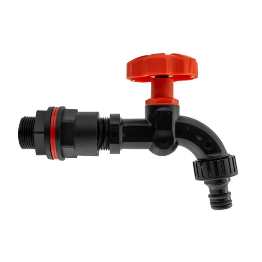 Water Butts Kit 1/2in With PP Black Tap Hose Pipe Fitting DIY Workshop Accessory