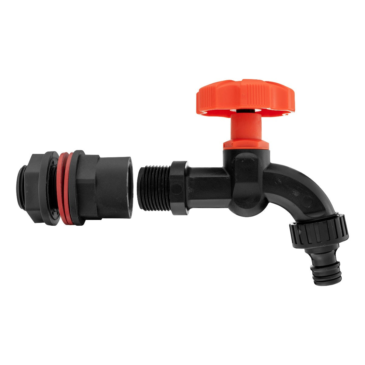 Water Butts Kit 1/2in With PP Black Tap Hose Pipe Fitting DIY Workshop Accessory